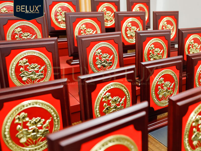 Lô Biểu trưng hoa sen VGEC cao 25cm bằng đồng thiết kế theo yêu cầu